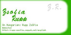 zsofia rupp business card