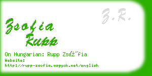 zsofia rupp business card